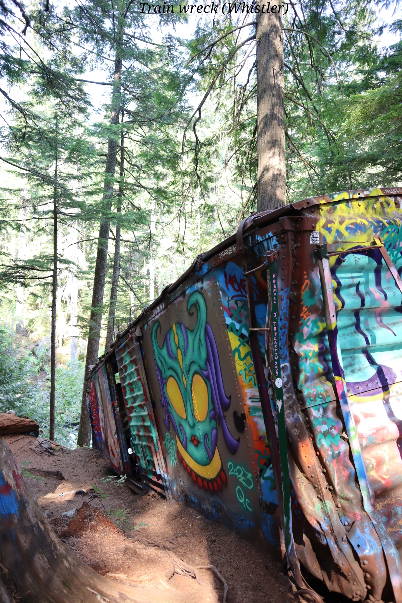 Train wreck Whistler Canada