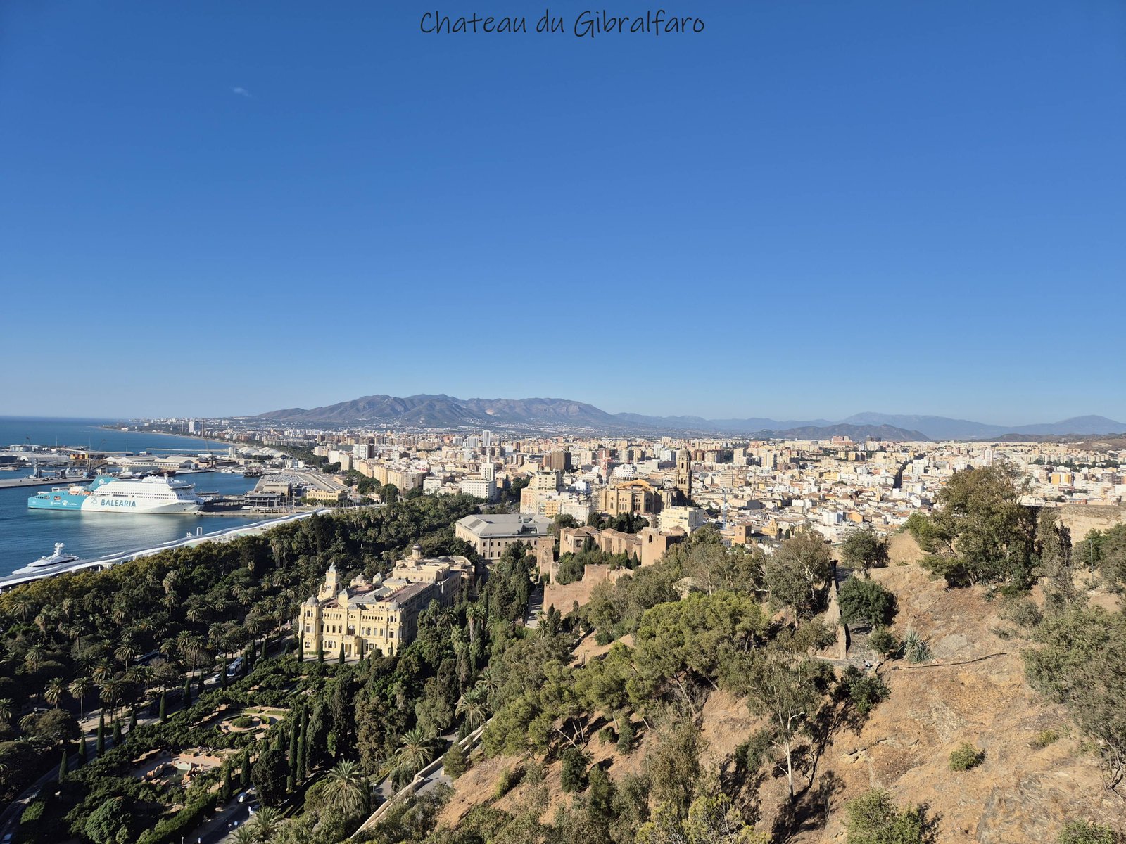Malaga - château de Gibralfaro - ville - voyage