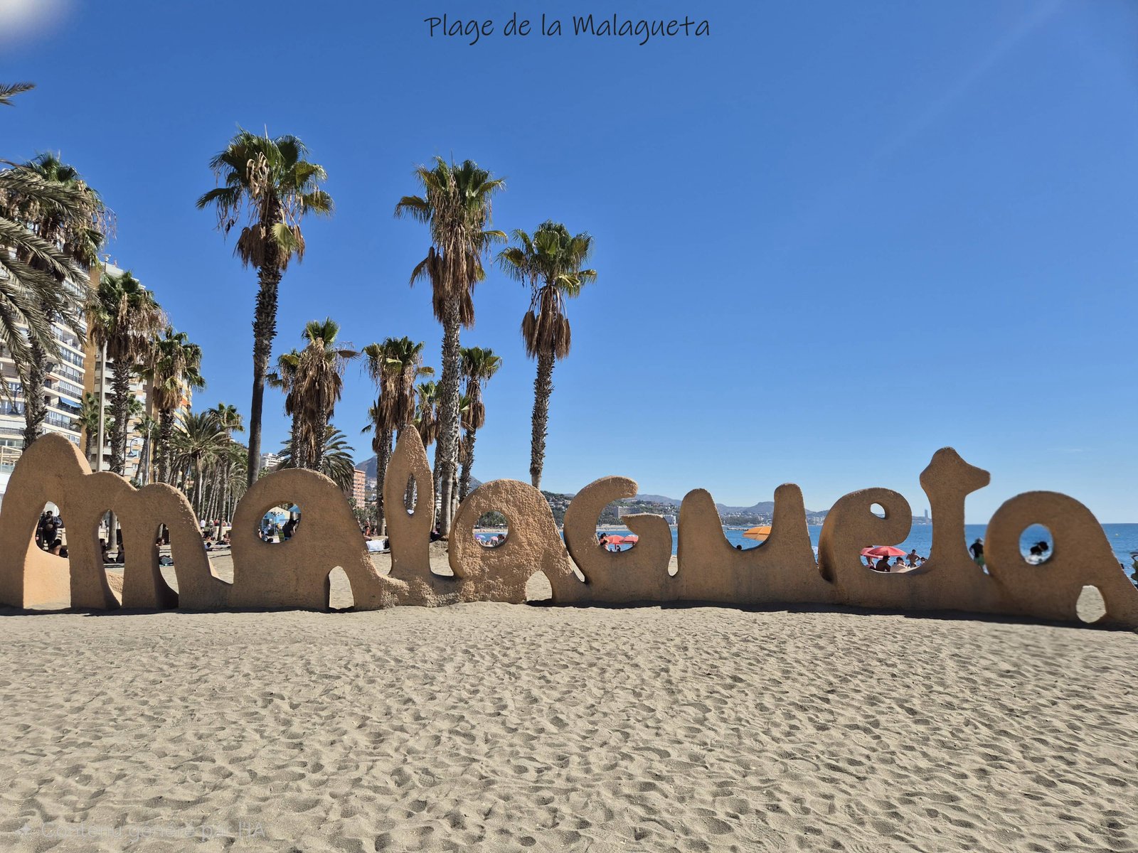 Malaga - plage de la Malagueta - ville - voyage